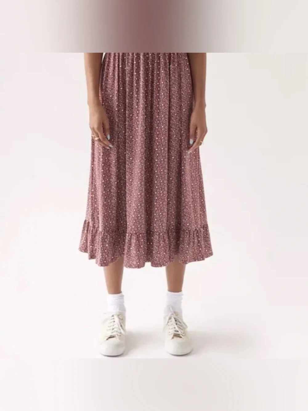 Urban Outfitters Tessi Smocked Puff Sleeve Midi Dress Size XS - Picture 9 of 9